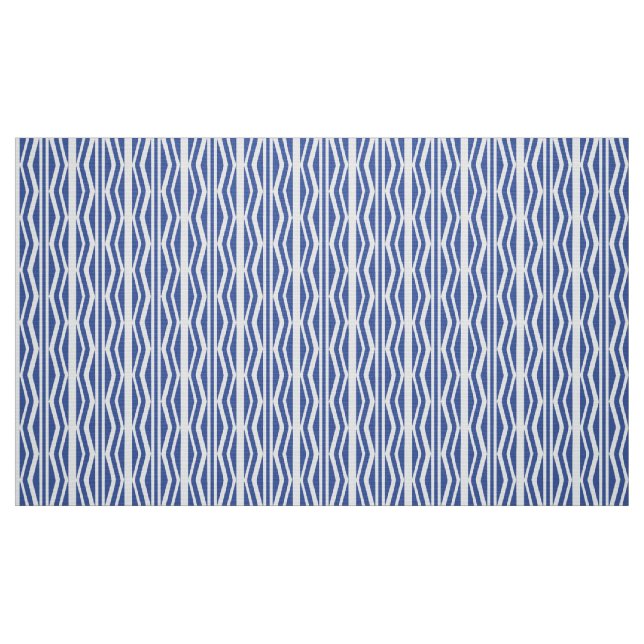 Tecido Padrão Geométrico abstrato Azul Branco (Fat Quarter)