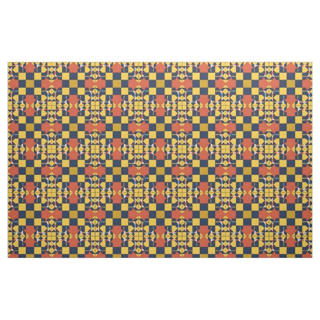 Tecido Padrão Geométrico Abstrato com Setas (Fat Quarter)