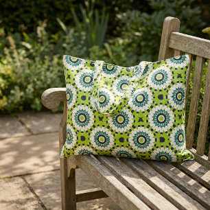 Tecido Padrão Geométrico Branco e Preto do Verde limão Tr