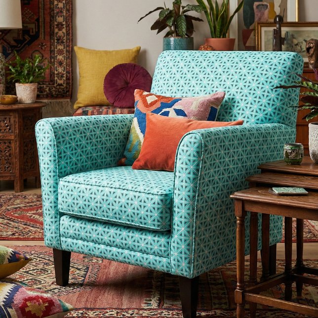 Tecido Padrão Geométrico Chic Preto e Branco (Criador carregado)