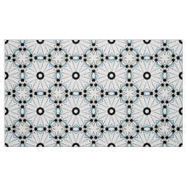 Tecido Padrão geométrico circular decorativo e estrela