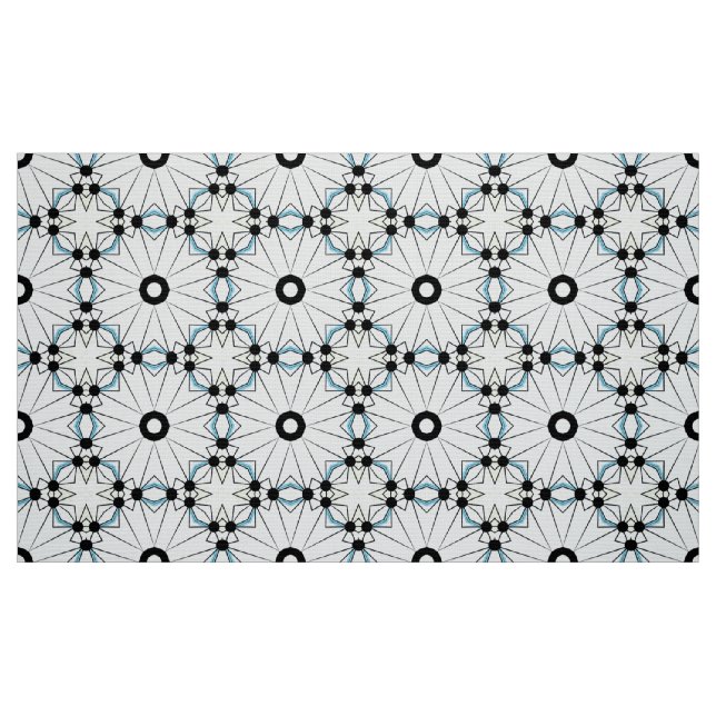 Tecido Padrão geométrico circular decorativo e estrela (Fat Quarter)