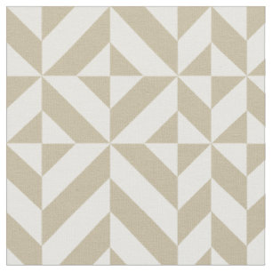 Tecido Padrão Geométrico Clay Tan Deco Cube