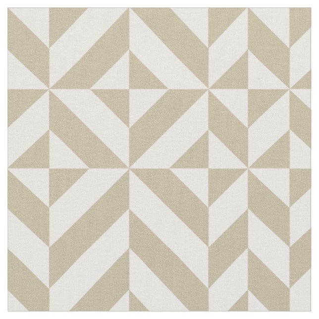 Tecido Padrão Geométrico Clay Tan Deco Cube (Detalhe)