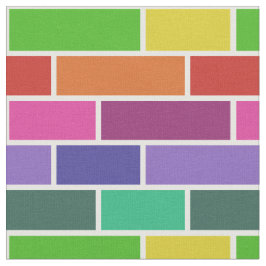 Tecido Padrão Geométrico Colorido de Brick Moderno