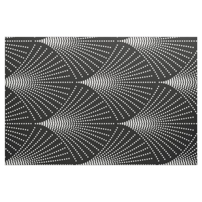 Tecido Padrão Geométrico de Arte Preta e Branca-Deco (Fat Quarter)