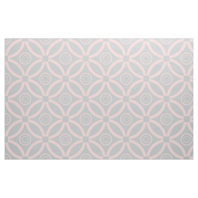 Tecido Padrão Geométrico De Cor Rosa E Cinza (Fat Quarter)