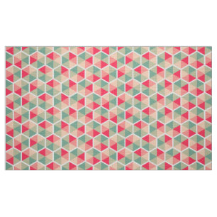 Tecido Padrão Geométrico de Cores Honeycomb 04