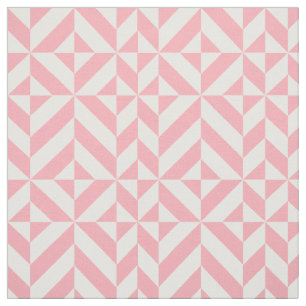 Tecido Padrão Geométrico de Deco Cube, de Melão Rosa