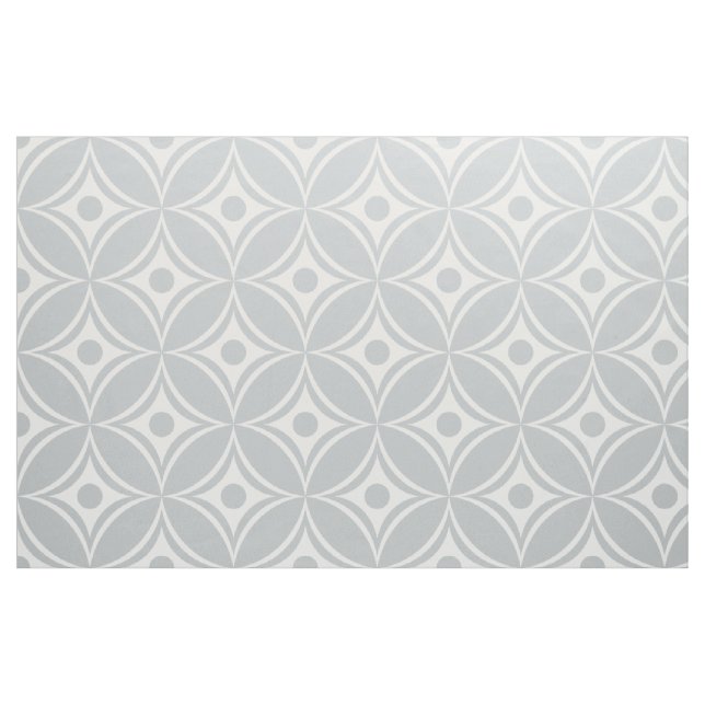 Tecido Padrão Geométrico De Reprodução De Cinzas E Branca (Fat Quarter)