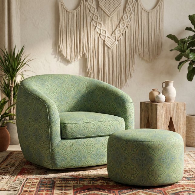 Tecido Padrão Geométrico Decorativo Na moda Verde (Criador carregado)