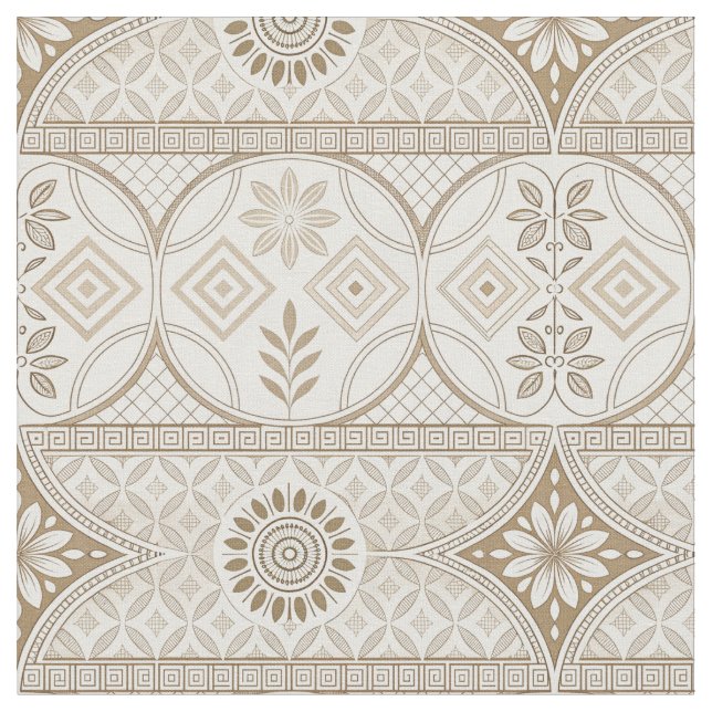 Tecido Padrão Geométrico do Azulejo Floral (Detalhe)