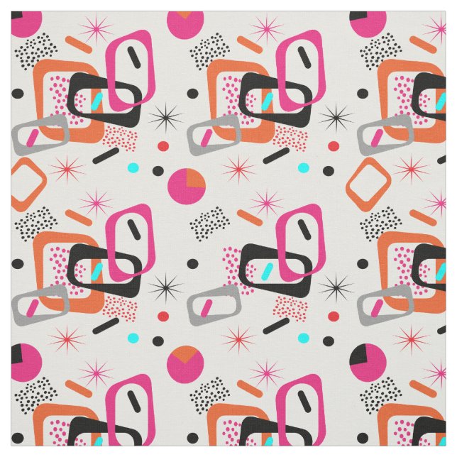 Tecido Padrão Geométrico do Meio século Moderno (Modelo)