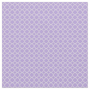 Tecido Padrão Geométrico do Quatrefoil Roxo