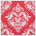 Tecido Padr&#227;o Geom&#233;trico dos Damascos Florais Vermelhos e
