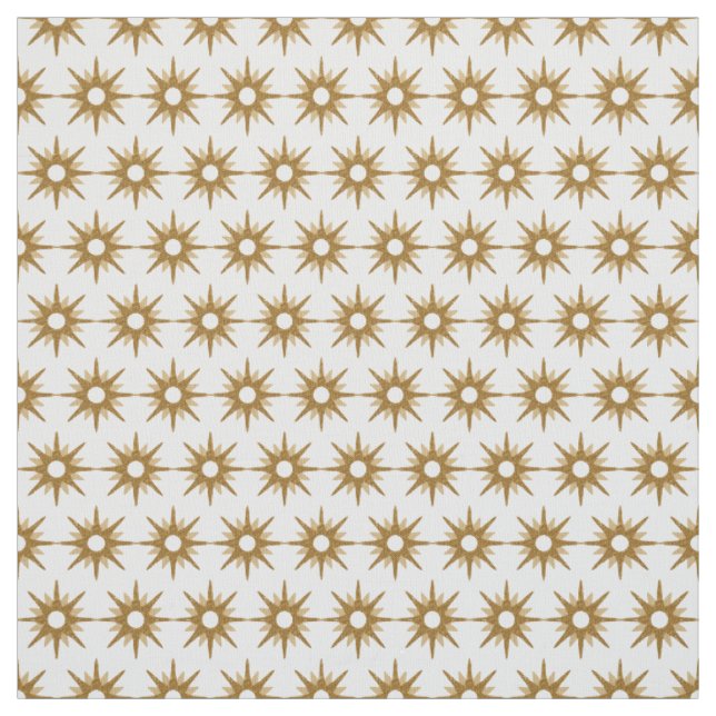 Tecido Padrão Geométrico Dourado de Starburst Vintage (Modelo)