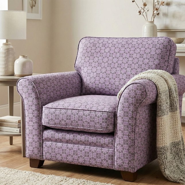 Tecido Padrão Geométrico Elegante de Lavanda Roxa (Criador carregado)