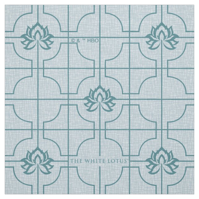 Tecido Padrão Geométrico Lotus Grid - O Lotus Branco (Modelo)