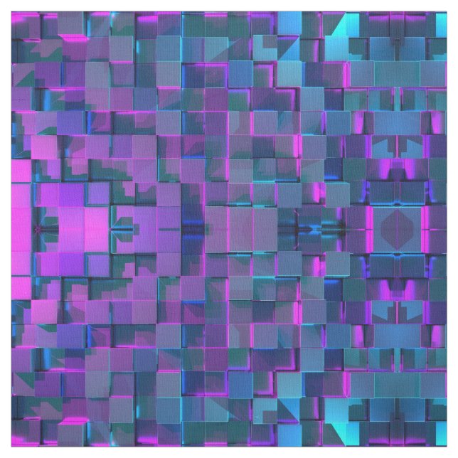 Tecido Padrão Geométrico Multidimensional Moderno (Modelo)