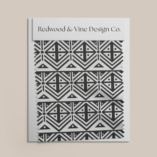 Tecido Padrão Geométrico Preto e Branco (Criador carregado)