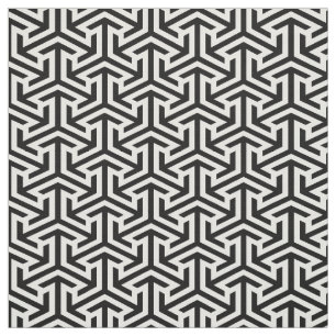 Tecido padrão geométrico preto e branco impressão moderno