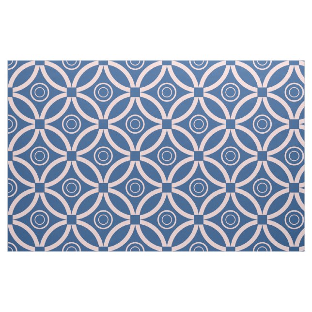 Tecido Padrão Geométrico Retroativo Pink e Blues de Paste (Fat Quarter)