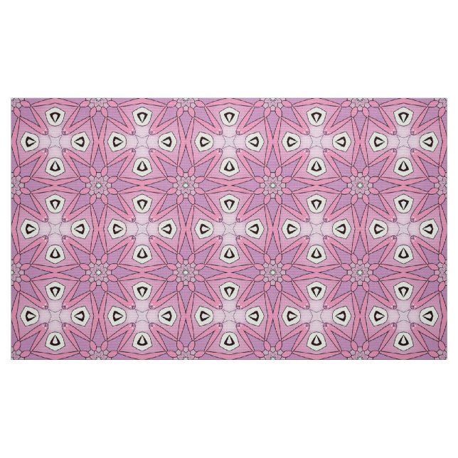 Tecido Padrão geométrico rosa decorativo em estilo vibran (Fat Quarter)