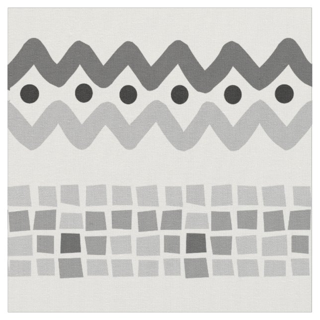 Tecido Padrão Geométrico Triângulo Cinza Abstrato Asteca (Detalhe)