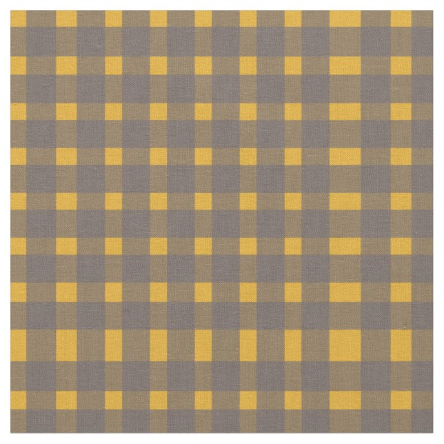 Tecido Padrão Gingham da Cinza amarela (Detalhe)