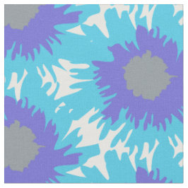 Tecido Padrão gráfico azul roxo solteiro papoila-papoila