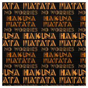 Tecido Padrão Hakuna Matata, sem preocupações em suaíli