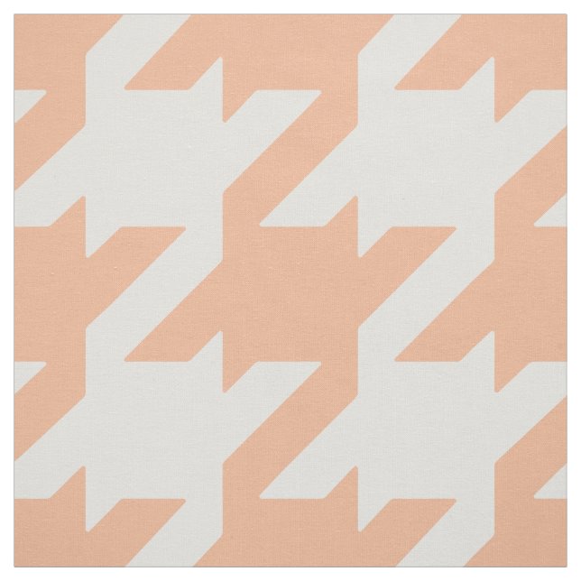 Tecido Padrão houndstooth cor de laranja preto chic (Modelo)