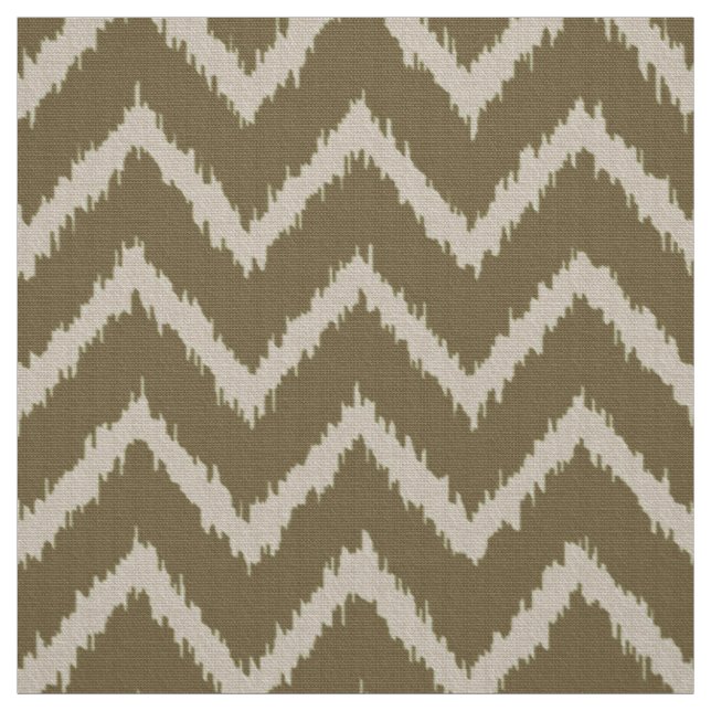 Tecido Padrão Ikat Chevron - Taupe tan e beige (Modelo)