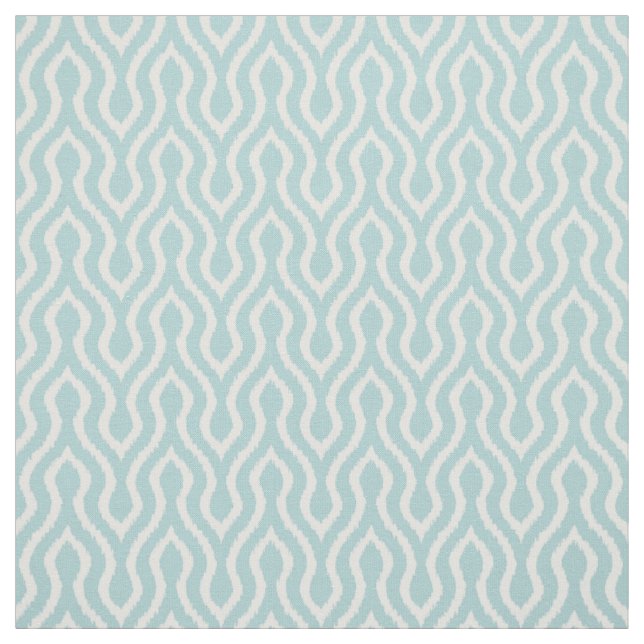 Tecido Padrão ikat de chevron turquesa pastel fofo (Modelo)