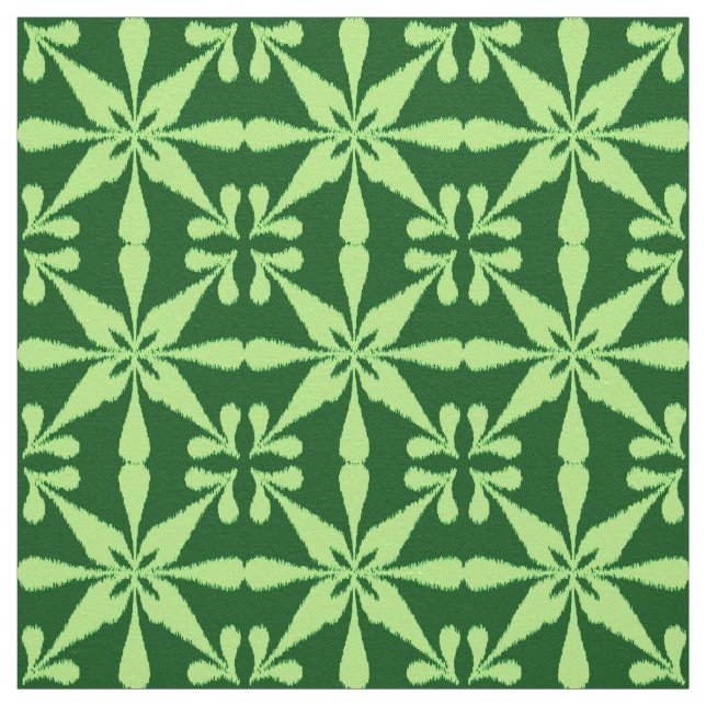 Tecido Padrão Ikat Star - Verde Escuro (Modelo)
