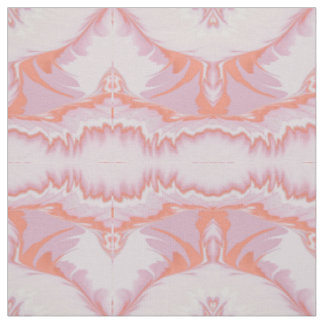 Tecido Padrão Intriciado Em Branco Rosa Manteiga Multicol