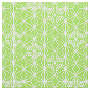 Tecido Padrão japonês Asanoha - verde lima claro