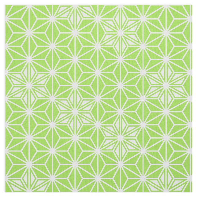 Tecido Padrão japonês Asanoha - verde lima claro (Modelo)
