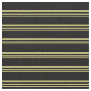 Tecido Padrão Khaki Escuro e Stripes Coloridas Pretas