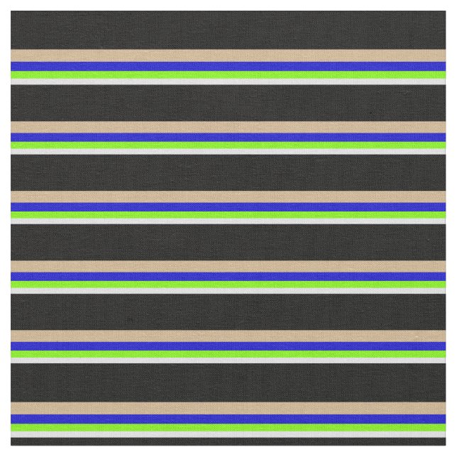 Tecido Padrão lavanda, Verde, Azul, Tan e Preto (Detalhe)