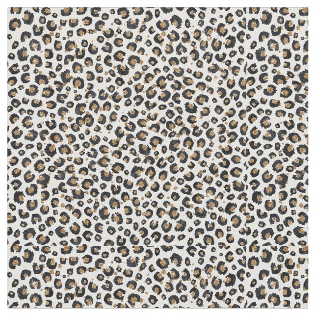 Tecido Padrão-Leopardo Dourado Elegante (Detalhe)