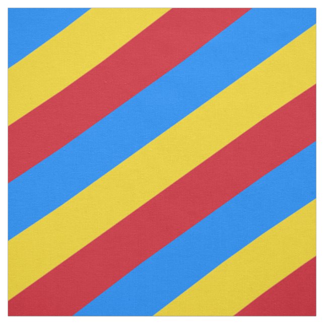 Tecido Padrão listrado vermelho, azul e amarelo (Modelo)