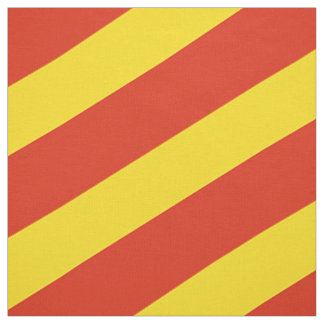 Tecido Padrão listrado vermelho e amarelo