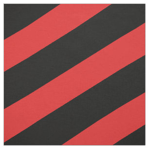 Tecido Padrão listrado vermelho e preto