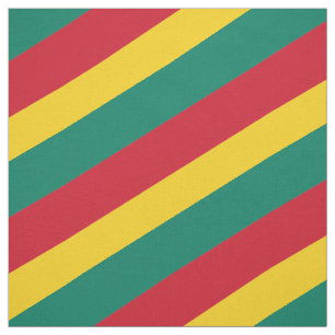 Tecido Padrão listrado vermelho, verde e amarelo