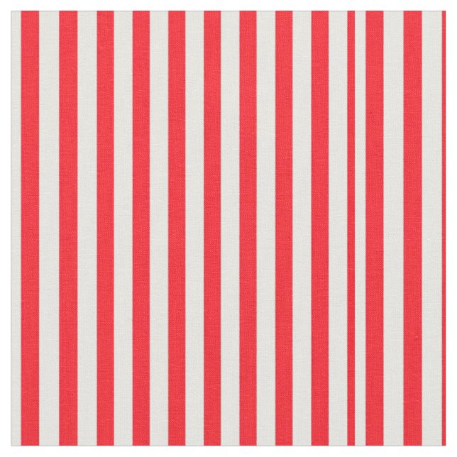 Tecido Padrão Listrado Vibrante Vermelho e Branco (Detalhe)