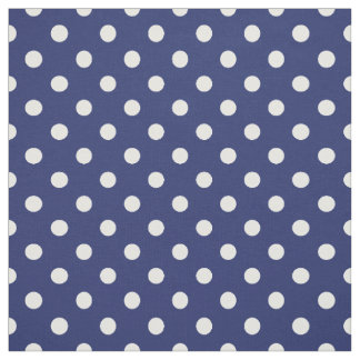 Tecido Padrão Marinho Blue e White Bolinhas