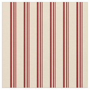 Tecido Padrão Maroon e Tan Stripes