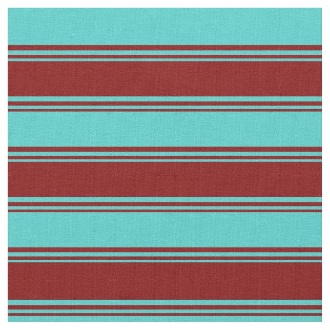Tecido Padrão Maroon & Turquoise de Stripes (Detalhe)