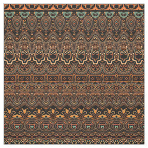 Tecido Padrão Marrom Dourado do Boho Chic